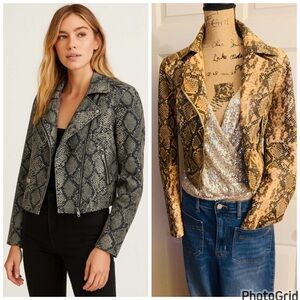 LA Coalition Snake Skin Moto Jacket